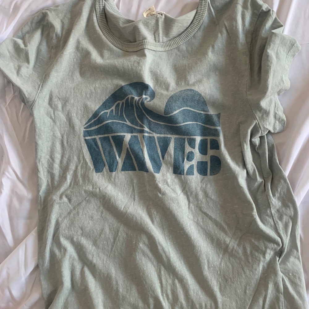 Light washed Blue Waves t- shirt